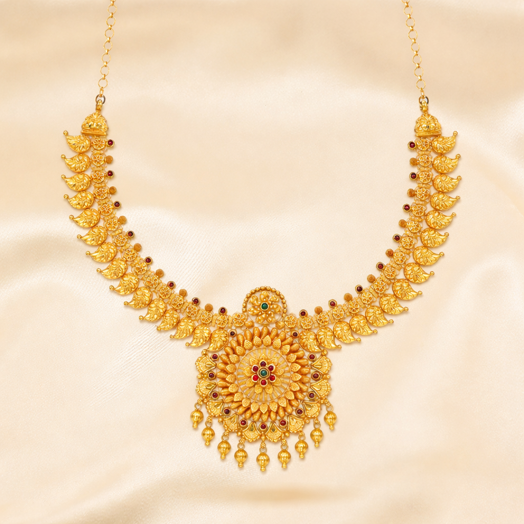 Latest Gold Necklace Designs Trending in Chittorgarh